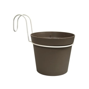 Set 4 ghivece cu suport metalic, diametru 14 cm - Img 1