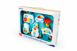 SET JUCARII MUZICALE BEBELUSI, 5IN1, JUCARIE TELEFON, JUCARIE CHITARA, JUCARIE PIAN, JUCARIE MASINUTA, ZORNAITOARE - Img 2