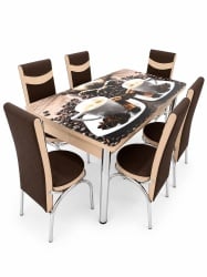 Set masa extensibila cu 6 scaune 1015 - cesti de cafea