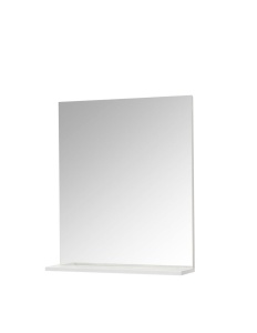 Set mobilier baie suspendat, cu lavoar ceramic, GN0541, front MDF, 70 cm, 2 sertare, glisiere soft close si oglinda cu polita GN0551, dreptunghiulara, PAL, alb - Img 3