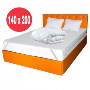 Set Saltea cu arcuri impachetate individual 7 zone de confort, Marte Pocket One 140x200x23cm, husa hipoalergenica, fermitate mediu-soft, Pachet textile Avantaj, 2 perne matlasate 50x70cm lavabile 60 C, husa antialergica, pilota iarna, densitate 400g m ² - Img 3