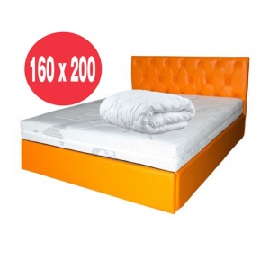 Set Saltea cu arcuri impachetate individual Neptun Memory Pocket Comfort 160x200x30cm, 7 zone de confort, spuma poliuretanica HR, memory foam 4 cm, husa detasabila hipoalergenica, fermitate mediu spre soft, Saltsib, pilota iarna matlasata, 180x200cm - Img 2
