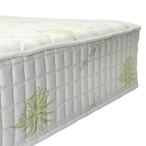 Set Saltea cu arcuri impachetate individual, Pocket Spring Milano, 180x200x24cm, fermitate mediu spre soft, sistem de aerisire perimetral, Saltex plus 2 perne matlasate, umplutura poliester, 50x70cm si husa microfibra, antiacarieni, lavabila la 95 C - Img 3