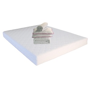 Set Saltea cu spuma Mercur Comfort Flex Plus 180x200x20cm, fermitate mediu-tare, hipoalergenica, husa detasabila, Saltsib, Pachet textile Avantaj cu 2 perne matlasate 50x70cm, lavabile la 60 C, husa antialergica, pilota iarna, densitate 400g m ², 200x200c