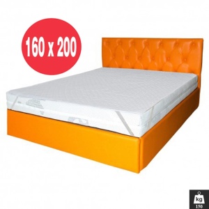 Set Saltea cu spuma poliuretanica HR, Memory Foam 4cm, Zeus Memory Comfort Dodolut 160x200x20cm, husa detasabila tricot, hipoalergenica, fermitate tare, greutate maxima sustinuta 150 kg persoana, Saltsib plus husa microfibra, lavabila la 95 C - Img 2