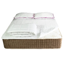 Set Saltea ortopedica cu arcuri Venetia Super Ortopedica Lux Flexa 160x200x30cm, fermitate tare, plasa arcuri Bonell, reversibila, aerisire perimetrala, Pachet textile Avantaj, 2 perne matlasate, 50x70cm, husa hipoalergenica, pilota iarna lavabila la 95 C - Img 2