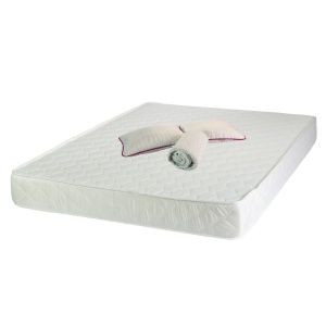 Set Saltea ortopedica, Pegas Comfort Flex 140x200x20cm, fermitate tare, cu spuma poliuretanica, Saltsib plus 2 perne matlasate, microfibra 50x70cm si husa hipoalergenica, lavabila la 95 C