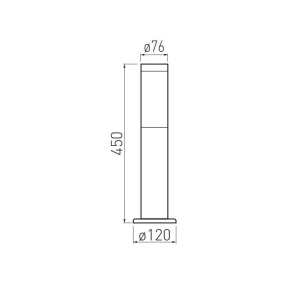 Stalp iluminat exterior Milan-P 40W E27 GTV Argintiu - Img 2