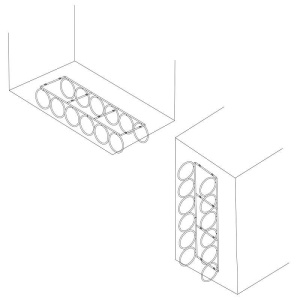 Suport cromat 6 sticle Emuca 670x190mm - Img 2