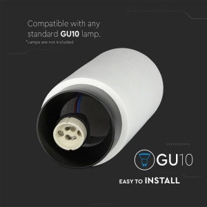 Suport spot Metalic Gips alb negru V-TAC - Img 3
