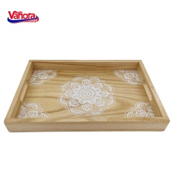 TAVĂ DIN LEMN PENTRU SERVIRE CU MODEL MANDALA, VANORA HOME - Img 2