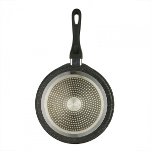 Tigaie aluminiu 28 cm pentru clatite, folosita la plita cu inductie, non-stick Black Sand – Heinner - Img 3