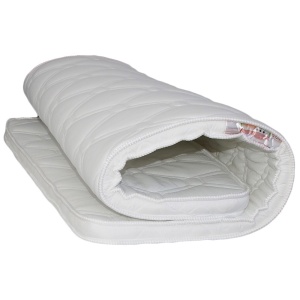 Topper saltea 140x190 spuma 5cm, fermitate moale, spuma poliuretanica, husa fixa matlasata, microfibra, Saltsib - Img 2