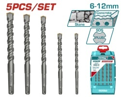 TOTAL - SET BURGHIE ROTOPERCUTOR SDS PLUS: 5 BUC (INDUSTRIAL) - Img 2