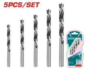 TOTAL - SET BURGHIE SPIRALA PENTRU LEMN: 5BUC