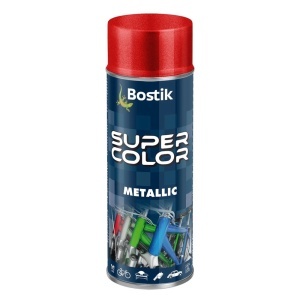 Vopsea spray, rosu metalizat, interior / exterior, 400 ml, Bostik