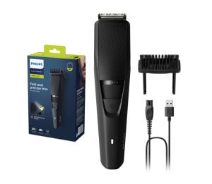 Aparat de tuns barba PHILIPS Seria 3000 BT3234/15, Lame din otel inoxidabil cu ascutire automata, 0.5-10mm, Utilizare fara fir, 60 min, Negru, L x A x I (mm) 71x142x225