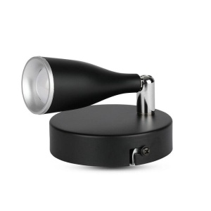 Aplica LED ajustabila neagra 3000k 4.5W V-TAC