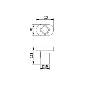Aplica spot Blink 1x20W GU10 GTV Negru - Img 2
