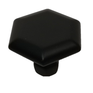 Buton clasic negru mat 30mm