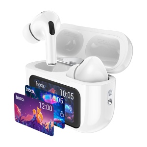 Casti Wireless, In-Ear, Bluetooth, TWS, display LED tactil, Hoco EW72, Alb