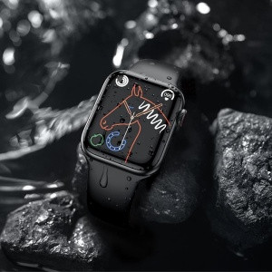 Ceas inteligent, smartwatch, functie apel, ecran 1.96 inch, 128 mb, 220 mAh, curea silicon, Hoco Y12, Negru - Img 4