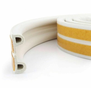 Cheder autoadeziv, profil P, etansare usi si ferestre, 9 mm x 6 mm x 6 m, Alb