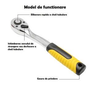 Cheie cu clichet pentru reparatii, de 3/8 - Precizie si durabilitate pentru lucrari eficient - Img 4