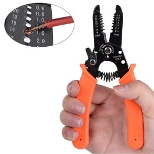 Cleste pentru taiere si dezizolat cabluri – 16 cm, maner ergonomic, profesional - Img 1
