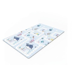 Covor de joaca pentru copii U-Grow, din spuma, pliabil, 2 fete, impermeabil, izolant, 180 x 120 x 1 cm, design marin - Img 2