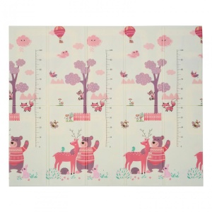 Covor de joaca pentru copii U-Grow, din spuma, pliabil, 2 fete, impermeabil, izolant, 180 x 200 x 1 cm - Img 6