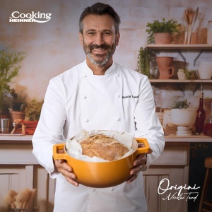 CRATITA ALUMINIU TURNAT + CAPAC 20x10 CM, 2.4L, NICOLAI TAND, ORIGINI, COOKING BY HEINNER - Img 1
