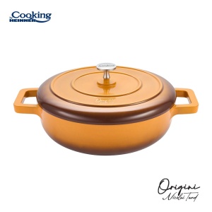 CRATITA ALUMINIU TURNAT + CAPAC 26x8 CM, 3.4L, NICOLAI TAND, ORIGINI, COOKING BY HEINNER - Img 2