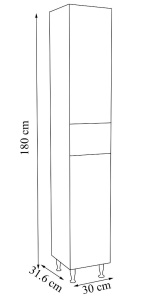 Dulap baie tip coloana GN7861 antracit - Img 2