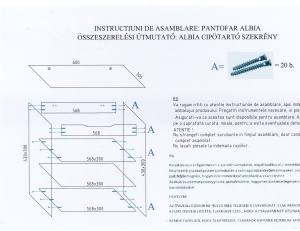 Dulap tip pantofar GN Albia, cu banca, Pal Melaminat, doua rafturi, capacitate 6 perechi, alb - Img 3