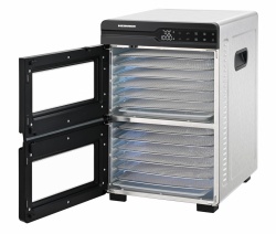 FOOD DEHYDRATOR HEINNER DUALDRY PRO HFD-KDDB1200BKSS, 1000-1200W, LED DISPLAY, DUAL STORAGE WITH AIRFLOW SYSTEM (FAN INSIDE EACH COMPARTMENT), 12 STAINLESS STEEL TRAYS, 2 FRUIT ROLL TRAYS, 2 MESH SHEETS, TEMPERATURE: 35-80 ℃, TIMER: 30 MIN - 48H, - Img 4