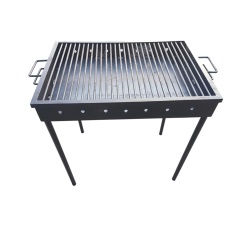Gratar mare din fier, pentru camping, 60 x 40 x 60 cm