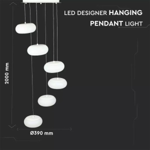Lustra LED 6 pendule 200cm V-TAC - Img 2