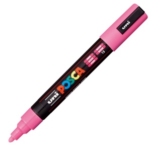 Marker Posca PC-5M varf rotund, 1.8 - 2.5 mm, Roz - Img 2