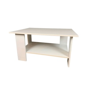 Masa cafea Turing, PAL Melaminat, cu raft depozitare, 87x60x43cm, alb - Img 2