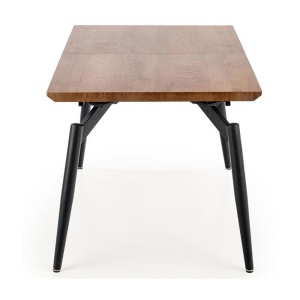 Masa extensibila living HM Cambell, MDF Furniruit, cadru metalic, 140-180x80x74 cm, 8 persoane, stejar negru - Img 3