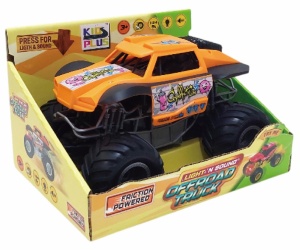 MASINUTA CU LUMINI, SUNETE SI FRICTIUNE, SCARA 1/24, 19CM, PORTOCALIU - Img 2