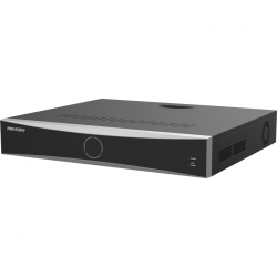 NVR Hikvision 32 canale AcuSearch DS-7732NXI-K4(E); Enable AI by NVR: 16-ch@1080p (2 MP, 30 fps) / Disable AI by NVR: 20-ch@1080p (2 MP, 30 fps), H.265, H.265+, H.264, H.264+, iesiri: HDMI (4K)/VGA independente, 4x SATA max 16TB pe HDD, AI by NVR: Facial
