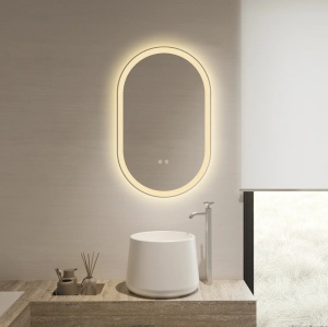 Oglinda baie, iluminare LED, senzor touch, functie dezaburire, 3 tipuri lumina, 80 x 50 cm - Img 2
