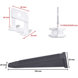 Pana plastic pentru distantier gresie si faianta, reutilizabila, 100 x 20 mm, set 50 buc - Img 3