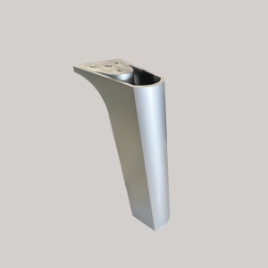 Picior mobilier H120 mm, inclinat, argintiu