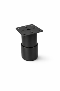 Picior mobilier WAW, Meric, D 42, H 100, reglabil, metalic, finisaj negru mat