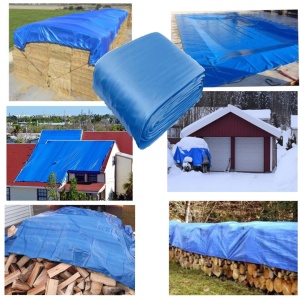 Prelata de protectie, 3 x 4 m, impermeabila, rezistenta la UV si grindina, Albastru, Bossram - Img 2