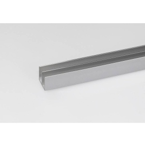 Profil dublu U aluminiu 20x18mm 1m crom