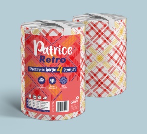 Prosop de bucatarie color Patrice Retro, 4 straturi si 100 foi